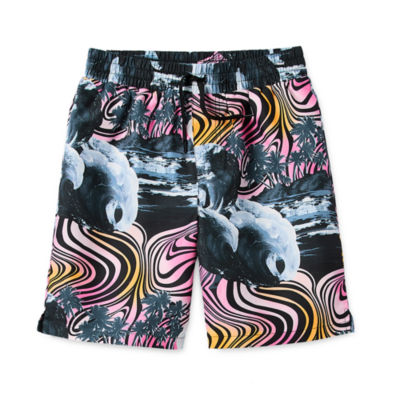 Thereabouts Little & Big Boys Above The Knee Boxer Brief Lined Swim Trunks