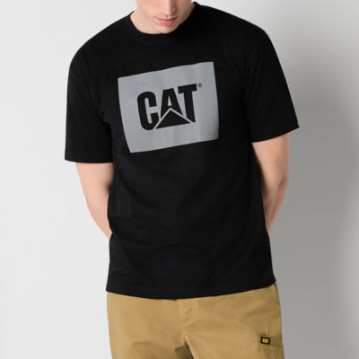 CAT Reflective Logo Mens Crew Neck Short Sleeve T-Shirt