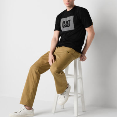 CAT Reflective Logo Mens Crew Neck Short Sleeve T-Shirt