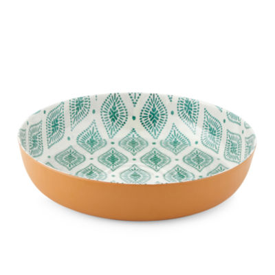 Turquoise Sun 4-pc. Dishwasher Safe Geo Print Melamine Bowls