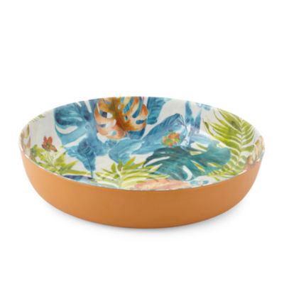 Turquoise Sun 4-pc. Dishwasher Safe Leaf Print Melamine Bowls