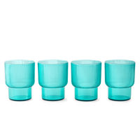 Turquoise Sun 16oz Acrylic 4-pc. Tumblers, One Size, Blue