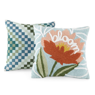 Home Expressions Floral Bloom Square Throw Pillow