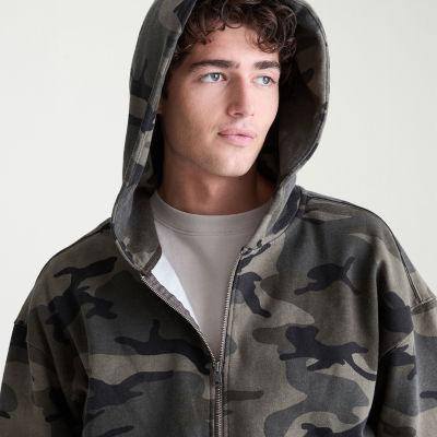 AEROPOSTALE Camo Cloud Soft Mens Long Sleeve Fleece Zipper Hoodie