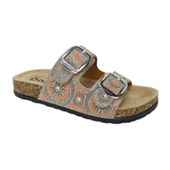 Dirty Laundry Twilah Womens Criss Cross Strap Footbed Sandals