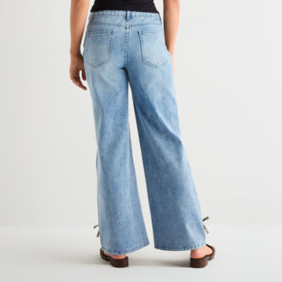 Forever 21 Womens Juniors Mid Rise Loose Fit Jean