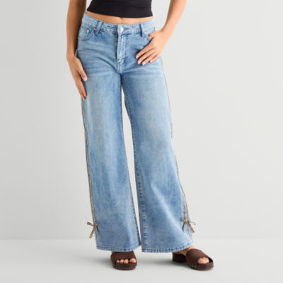 Forever 21 Womens Juniors Mid Rise Loose Fit Jean