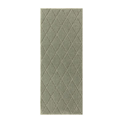 Maples Diamond Gray Indoor Rectangular Runner