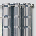 Regal Home Surfaces Plaid Light-Filtering Grommet Top Single Curtain Panel