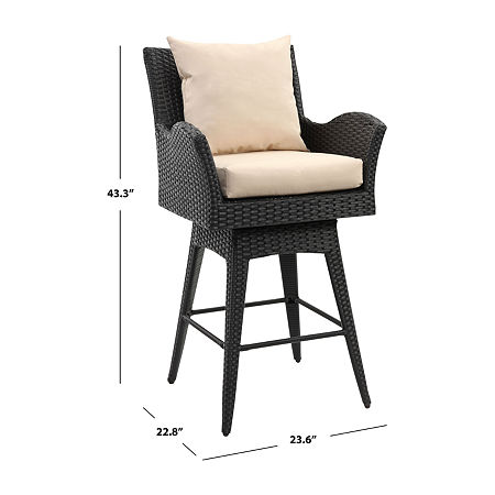 Hayes Patio Collection Bar Stool, One Size, Black