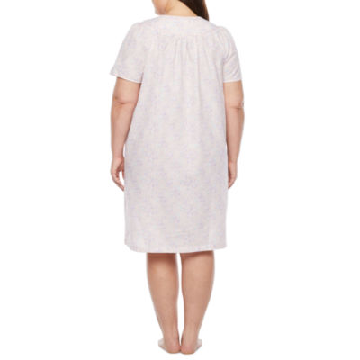 Lissome Womens Plus Short Sleeve Knee Length Robe