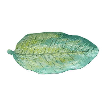 Tarhong Tropical Leaf Bamboo Serving Platter, One Size, Green