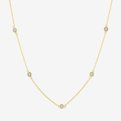 Diamond Addiction Womens 1/5 CT. T.W. Lab Grown White Diamond 10K Gold Pendant Necklace
