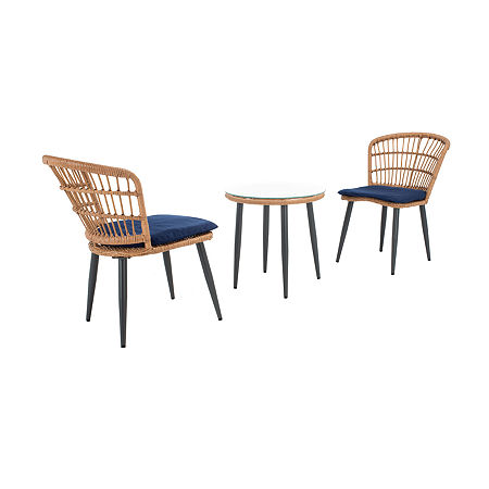 Prenza 3-pc. Patio Table And Chair Set, One Size, Blue