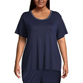 Ambrielle Womens Short Sleeve V Neck Pajama Top - JCPenney