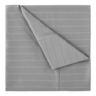 Liz Claiborne 600TC Cotton Sateen Dobby Stripe Wrinkle Free Sheet Set