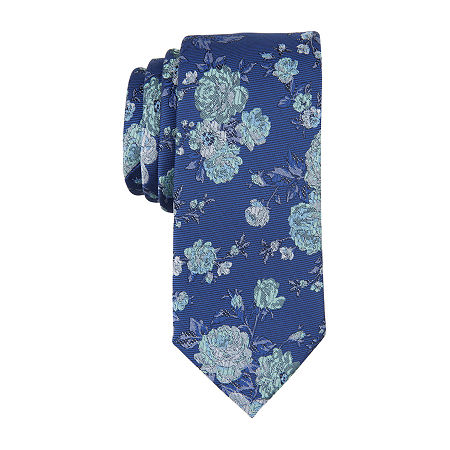 Stafford Ward Floral Tie, One Size, Green