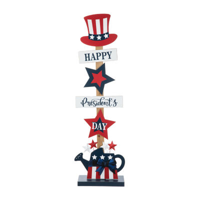 Glitzhome Wooden Top Hat Porch Sign