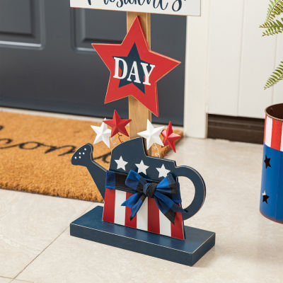 Glitzhome Wooden Top Hat Christmas Porch Sign