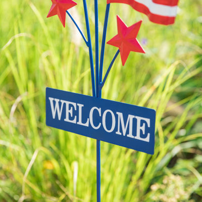 Glitzhome Metal Flags 4th of July Yard Art