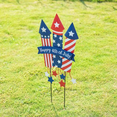 Glitzhome Firecracker 4th of July Yard Art