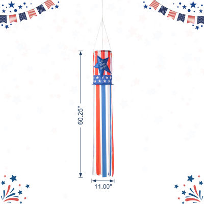 Glitzhome Star Windsocks 4th of July Yard Art