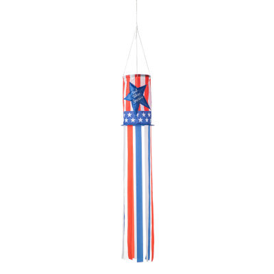 Glitzhome Star Windsocks Plastic Yard Stake