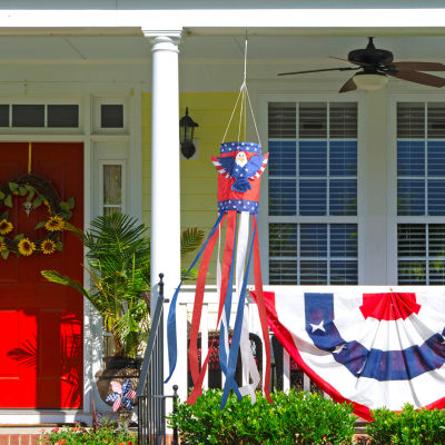 Glitzhome Eagle Windsocks 4th of July Yard Art