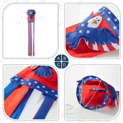 Glitzhome Eagle Windsocks 4th of July Yard Art