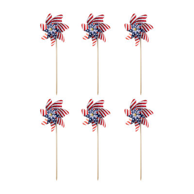 Glitzhome Stars And Stripes Windmills 4th of July Yard Art