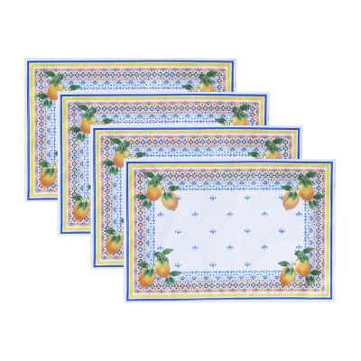 Elrene Home Fashions Capri Lemon 4-pc. Placemat