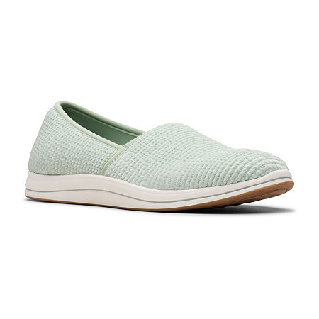 Clarks Breeze Stretch Womens Round Closed Toe Slip-On Shoe, 8 Medium, Green