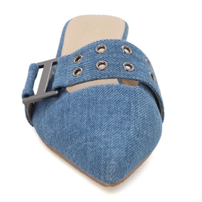 Yoki Kitya Womens Pointed Closed Toe Kitten Heel Pumps