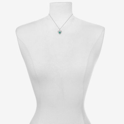 Bijoux Bar Delicates Silver Tone Womens Heart 16 Inch Pendant Necklaces