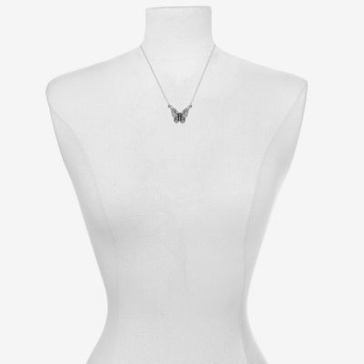 Bijoux Bar Delicates Silver Tone Womens Butterfly 16 Inch Pendant Necklaces
