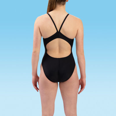 Dolfin Basics Solid V-2 Back Womens One Piece Swimsuit