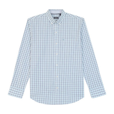 IZOD Performance Comfort Mens Long Sleeve Classic Fit Wrinkle Free Big and Tall Button-Down Shirt