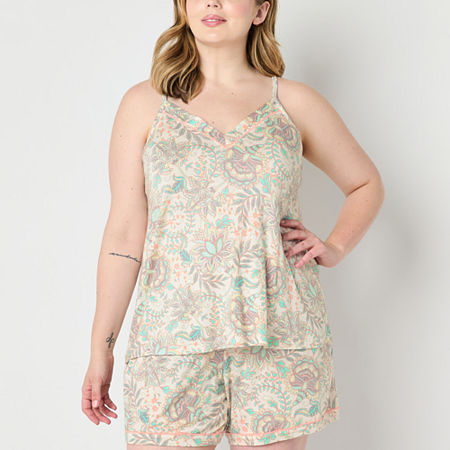 Liz Claiborne Cool and Calm Womens Sleeveless V Neck Pajama Top