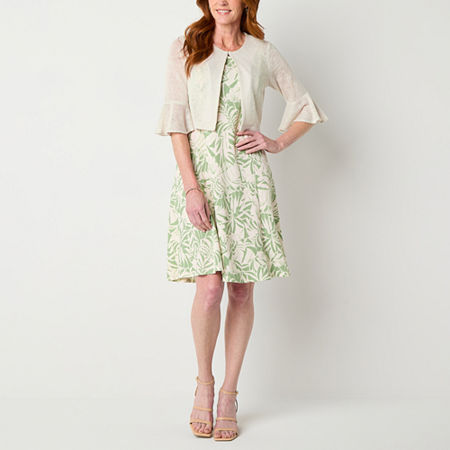 Perceptions Womens Jacket Dress, Large, Green