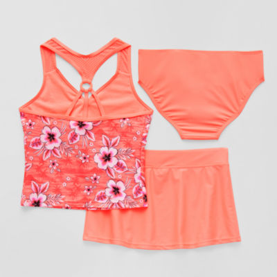 ZeroXposur Big Girls Floral 3pc Tankini Set