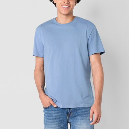 Arizona Mens Crew Neck Short Sleeve T-Shirt, Small, Blue