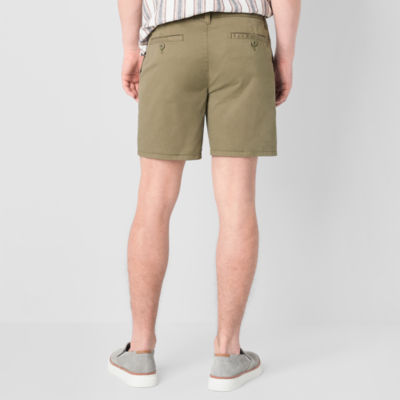 mutual weave Mens 7" Stretch Fabric Drawstring Waist Chino Short