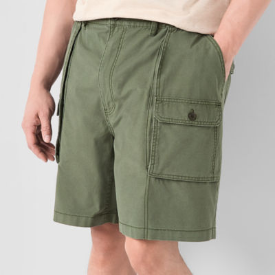 St. John's Bay Hiking Mens 10" Mid Rise Big and Tall Stretch Fabric Cargo Short