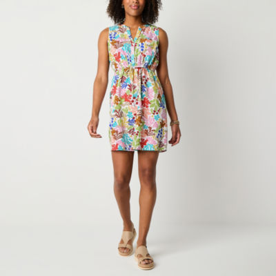 St. John's Bay Womens Sleeveless Shift Dress