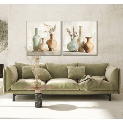 Streamline Art Rustic Vessels Ii Framed Canvas Art