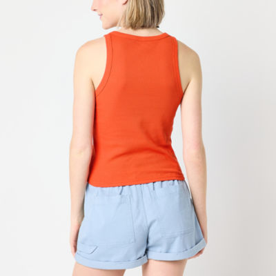 Womens Juniors Crew Neck Sleeveless Lilo & Stitch Tank Top