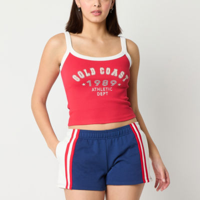 Arizona Womens Juniors Scoop Neck Tank Top