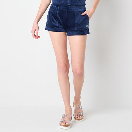 Juicy By Juicy Couture Womens Mid Rise Pull-On Short Juniors, Xx-large, Blue