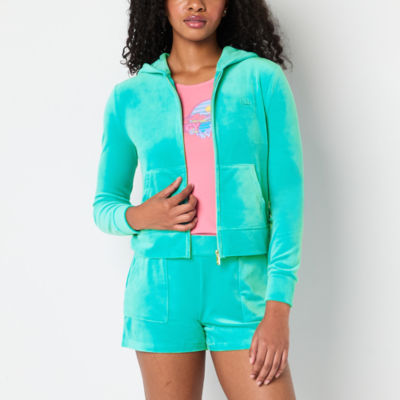 Juicy By Juicy Couture Hooded Lightweight Womens Juniors Casual Track Jacket