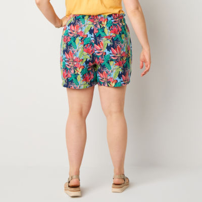 St. John's Bay Womens Plus Pull-On Short
